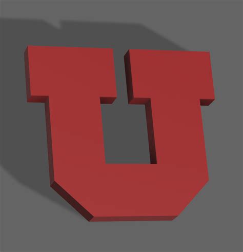 University of Utah Logo by mscalora | Download free STL model ...