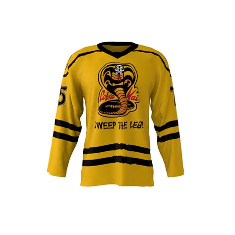 Cobra Kai Gold Custom Hockey Jersey | Sublimation Kings