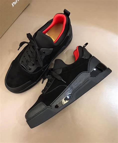 Christian Louboutin Mens Aurelien Flat Squale Shoes Black Replica Bags And Shoes Online Store