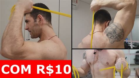 10 ExercÍcios Top De BraÇo Em Casa Com ElÁstico De 10 Reais Youtube