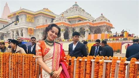 Kangana Ranaut Shares Pics From Ayodhya Ram Mandir Wears Traditional