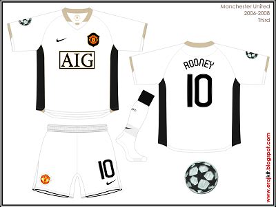 Kit Design By Eroj 2007 2008 Manchester United Home Away E Third