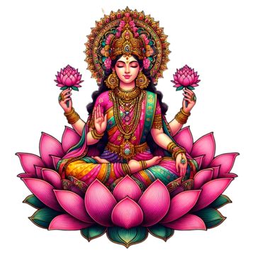 Maa Laxmi Devi Diwali Especial Lakshmi Mata Fundo Transparente Deusa