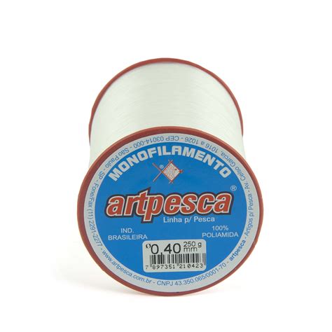 Linha De Nylon Artpesca 1 00mm Branca 250gr Artpesca Artigos Para Pesca