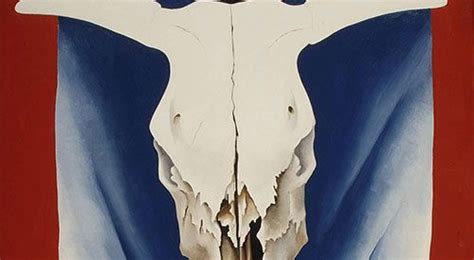 Cow Skull Red White And Blue By Georgia Okeeffe Georgia O Keeffe