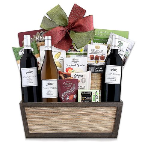 Steeplechase Vineyards California Trio Wine T Basket