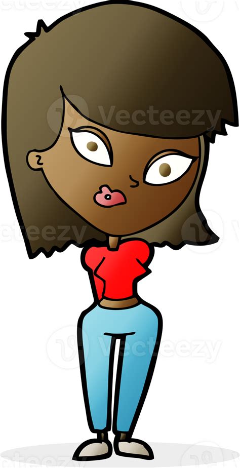 Cartoon Confused Woman 45273318 Png