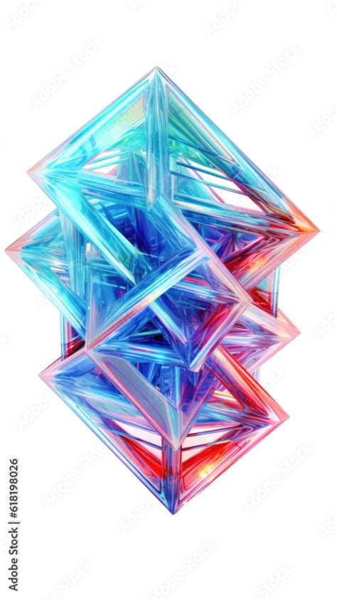 Tesseract Dimensional Unfolding Geometric 3d Rendered Abstract