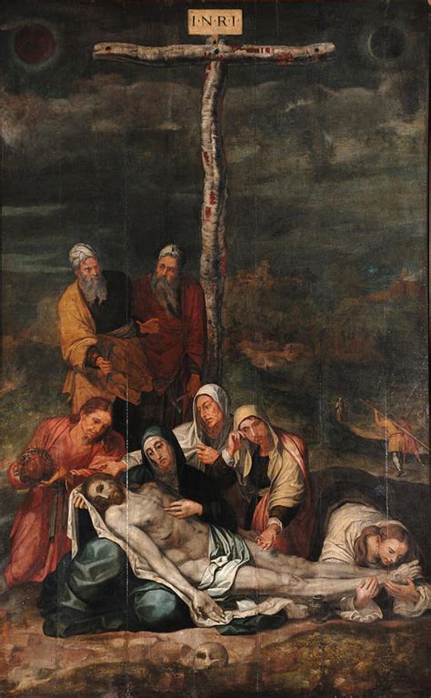 Jes S Descendido De La Cruz Jesus Down From The Cross Painting By Pedro