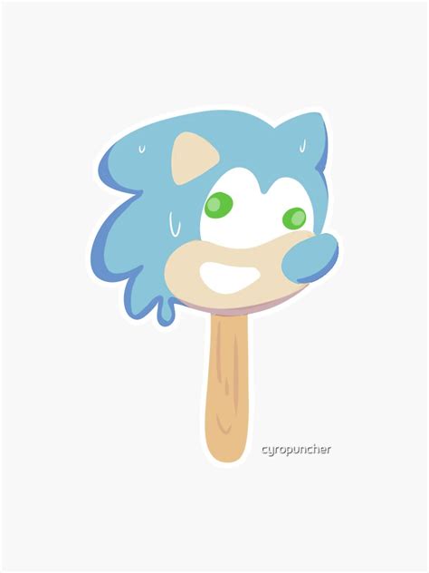 Sanik Popsicle Hedgehog Sticker By Cyropuncher Redbubble