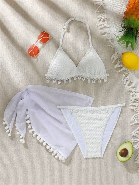 Ensembles De Bikini Triangle Ras Du Cou Pour Filles Pr Adolescentes