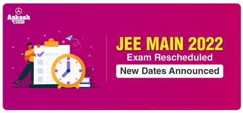 Jee Main Exam Rescheduled New Dates Announced For Session Exam