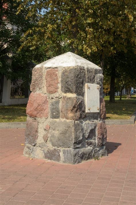 boundary post   day stock image image  center