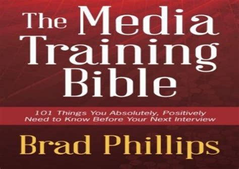 Pdf Top Trend The Media Training Bible Things You Absolutely