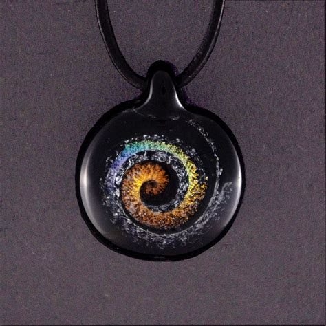 Bijou En Verre Dichro Que Pendentif Spirale Cuivre Arnaud Kornheiser