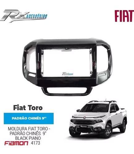 Moldura 9 Polegadas Fiamon Para Fiat Toro Black Piano Parcelamento