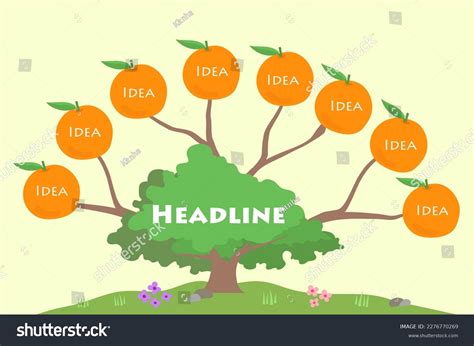 Orange Tree Infographic Mind Map Vector Stock Vector (Royalty Free ...