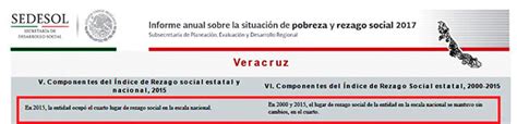 Veracruz Uno De Los Estados Del Pa S Con Muy Alto Rezago Social Al