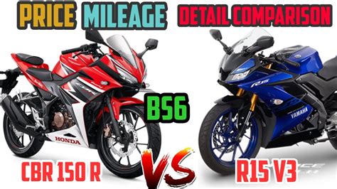 2020 Honda Cbr 150 R Vs 2020 Yamaha R15 V3 Detail Comparison Price