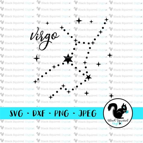 Birthday Gift SVG Files Sayings Virgo Clipart Zodiac SVG Zodiac Clipart Virgo Constellation ...