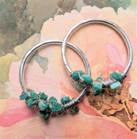 G Mm Thick Amazonite Aluminium Earweights Silver Tone Etsy