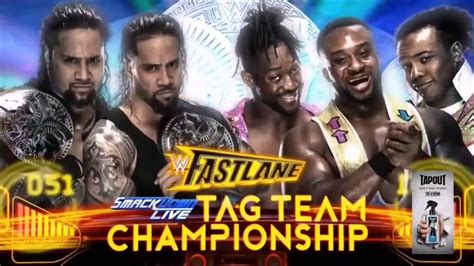 Wwe Fastlane 2018 The Usos Vs The New Day Official Match Card Youtube