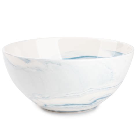 Thyme Table Blue Marble Stoneware Round Cereal Bowl Walmart