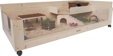 Meerschweinchenkäfig Holz Kleintierkäfig Zoe Deluxe 140x80cm Amazon