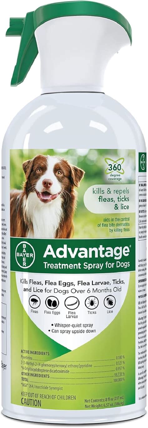 Advantage Flea And Tick Treatment Spray For Dogs 8 Floz