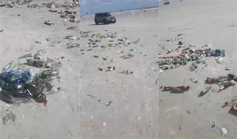 Praia Onde Tartarugas Realizam Desova Em Salinas Fica Tomada Por Lixo