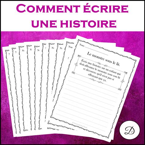 Comment écrire Une Histoire 10 Sujets Décriture French Narrative Writing Made By Teachers