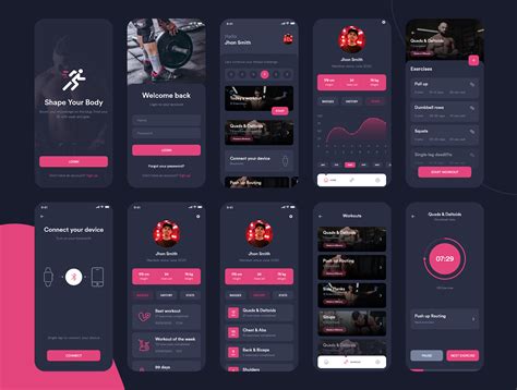 Fitness Workout App Ui Kit On Behance