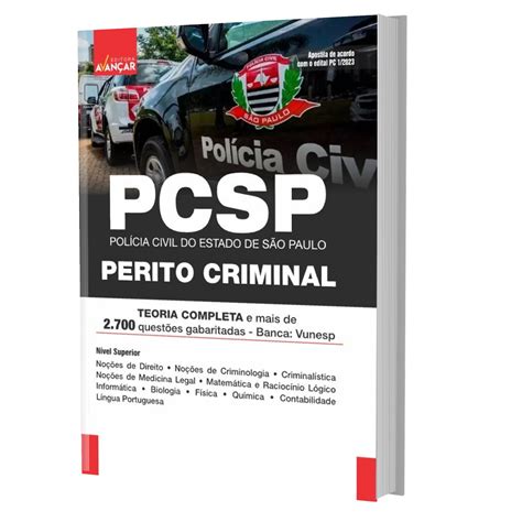 Apostila Concurso Pol Cia Civil Pc Sp Perito Criminal Solu O