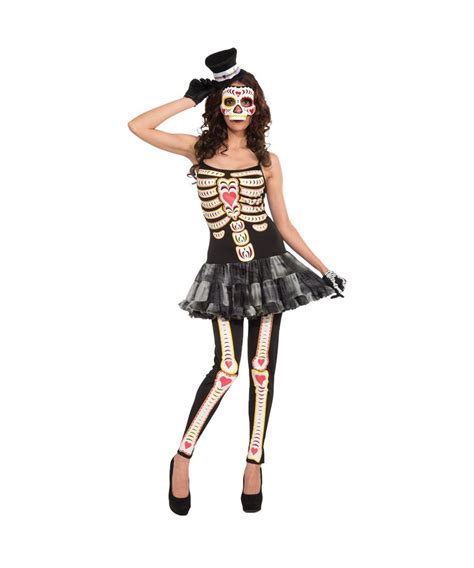 Skeleton Day Of The Dead Adult Costume Women Costume