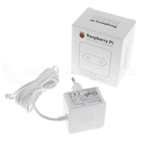 Raspberry Pi Switching Power Supply 100 240vac To 5v 3a Usb C White Audiophonics