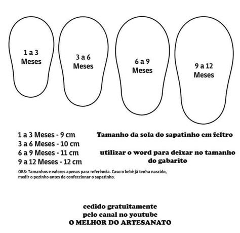 Sapatinho para bebê feito em feltro molde para impressão