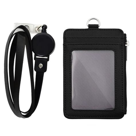 Badge Holder With Zipper, ID Card Holder Wallet With Card, 51% OFF