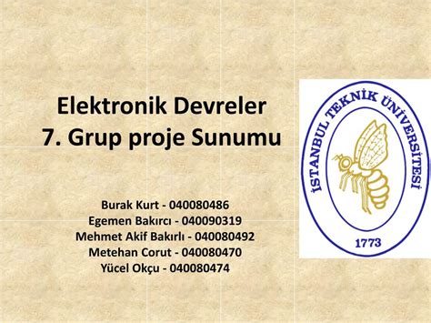 Ppt Elektronik Devreler Grup Proje Sunumu Powerpoint Presentation