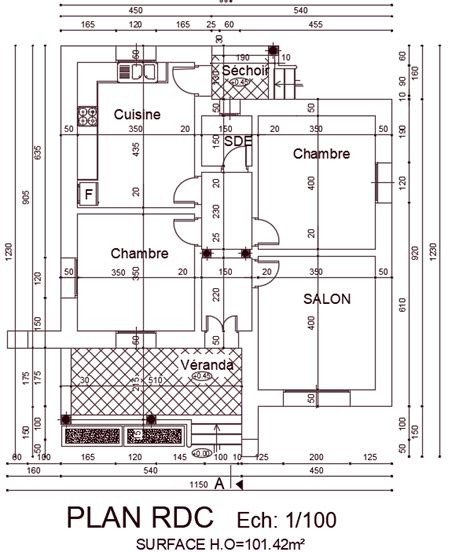 11x12m House Plan Architecture 2d Cad Drawing Cadbull