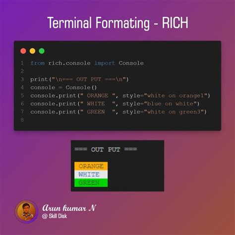 Python Rich Styling The Terminal Output