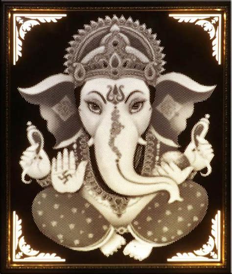 Lord Ganesha Dotted Art | Drill on PVC Board | Portrait | RA-729-893481 ...