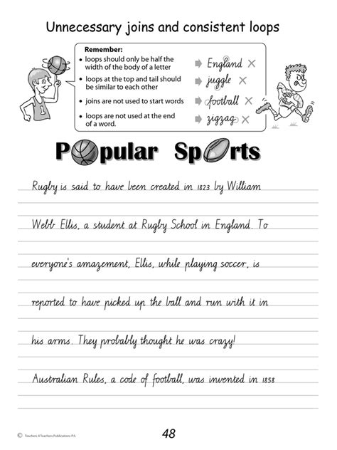 Handwriting Conventions Vic Year 6 Teachers 4 Teachers Educational Resources And Supplies