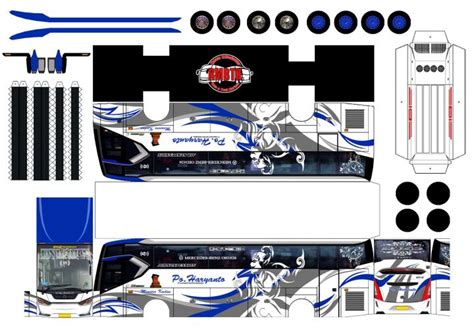 Pola Papercraft Bus Hariyanto Skala Pola Paperbus Termurah Cod