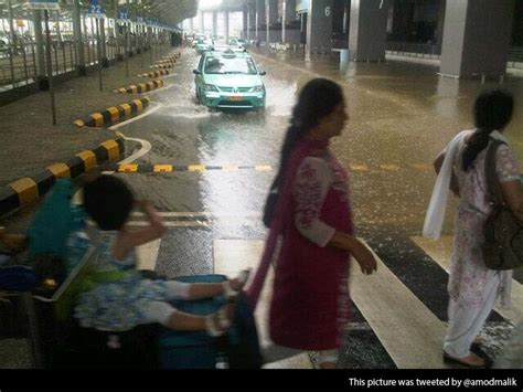 Heavy Rains In Delhi Airport Flooded