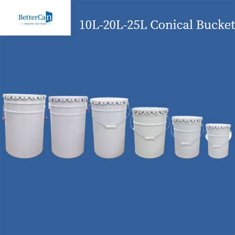 Metal 20l White Bucket 5 Gallon Metal Bucket With Locking Lid