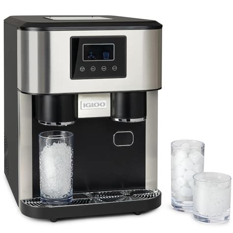 Igloo 33-lb Flip-up Door Portable/Countertop Crushed Ice Maker (Stainless Steel) in the Ice ...