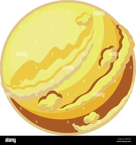 Planet Mercury On White Background Vector Illustration Design Stock