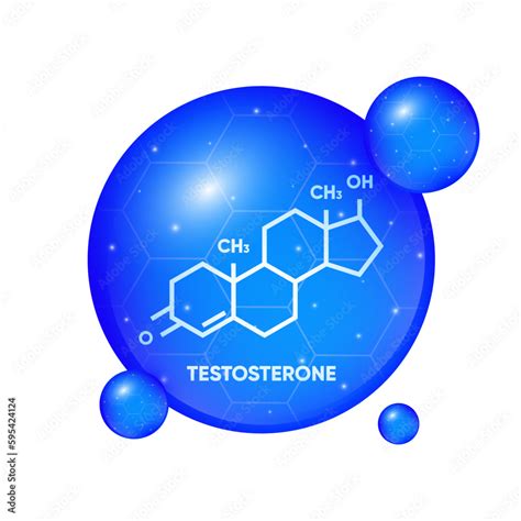 Symbol Of Testosterone Skeletal Formula Logo Molecular Chemical Formula Of Sex Hormone Male