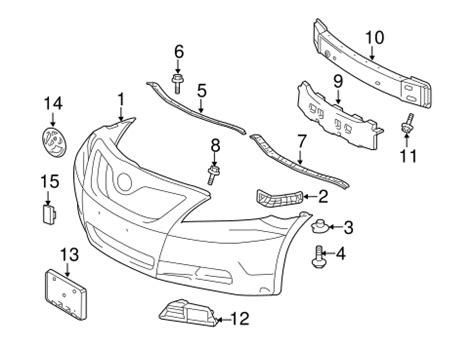 Genuine OEM Bumper Components Front Parts For 2009 Toyota Camry LE