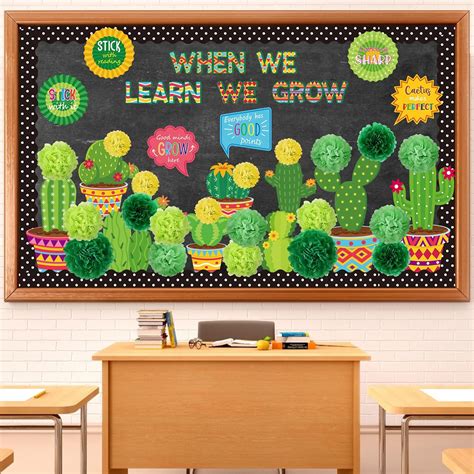 Amazon Pasimy Pieces Cactus Classroom Decor When We Learn We